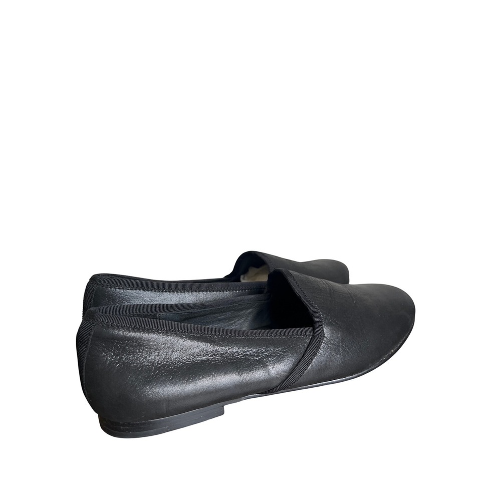Gentle Souls Womens Black Leather Smoking Loafers Flats Size 10M Slip On Shoes